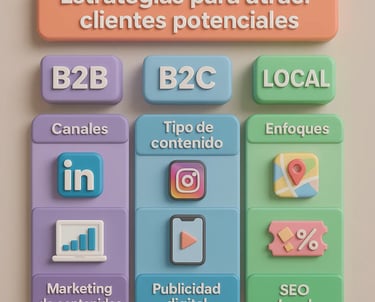Estrategias segmentadas de cómo atraer clientes potenciales según tipo de negocio