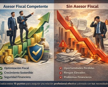 Impacto positivo de asesor fiscal competente en crecimiento y seguridad financiera empresarial