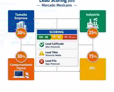 Modelo lead scoring SaaS empresas mexicanas generación leads 2025