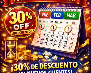 Oferta exclusiva 30% descuento asesoría fiscal para nuevo cliente primer trimestre