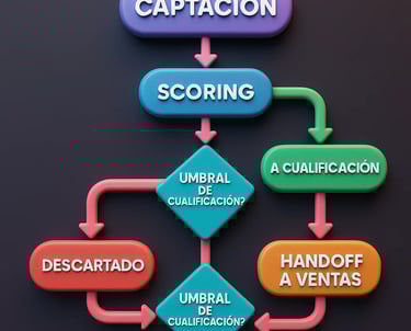 Proceso completo de cualificación y scoring para determinar qué es lead cualificado