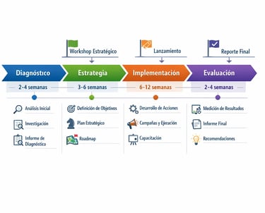 timeline entregables consultoria transformacion digital fases