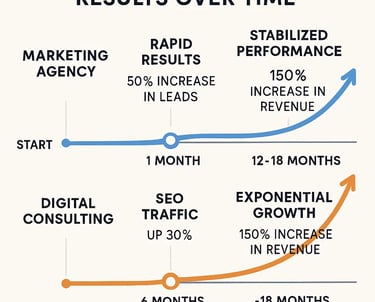timeline resultados consultoria digital agencia marketing