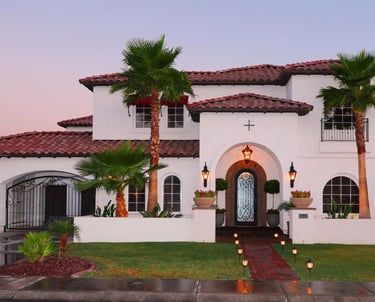 painted villa exterior