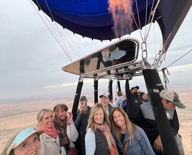 touring Morocco from above on a hot air balloon on Marrakech city tour