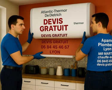 plombier Lyon 7 Installation réparation SAV Dépannage SAV chauffe eau  extra plat Thermor 