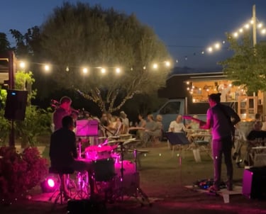 Grup de jazz al celler Mesquida Mora