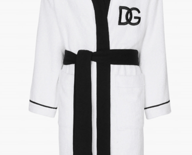 dolce gabanna white and black bathrobe