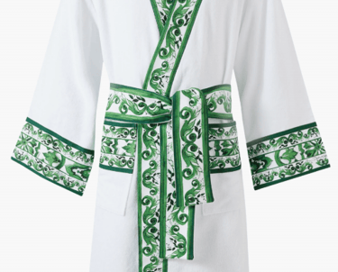 dolce gabanna white and green bathrobe