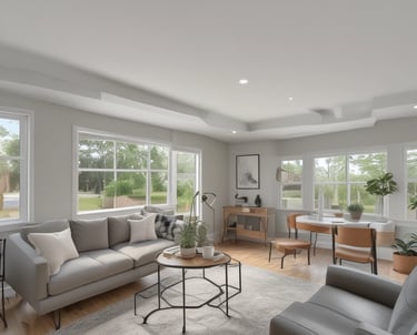 A modern renovated house showcasing a stylish interior.