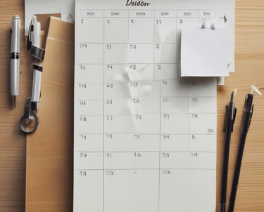 A calendar with reminders and notes for appointments.