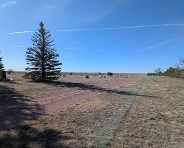 Chugwater Cemetery view from entrance road.