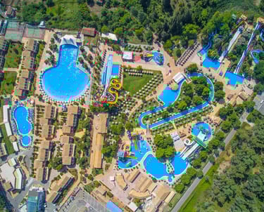a large water park with a large water park
