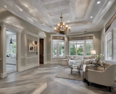 black and white throw pillows on gray couch