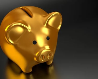 A golden piggy bank