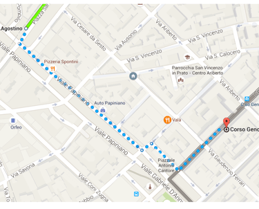 Map how to arrive to Corso Genova