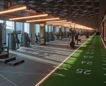 commercial gym interior floor design