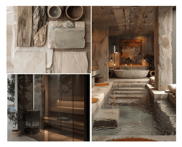 photo collage resort thermal suite