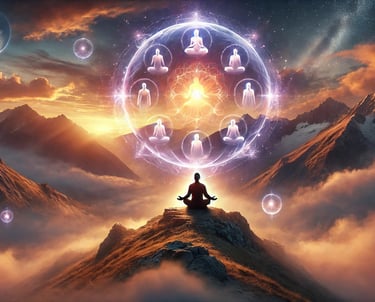 homme qui médite avec ses anc^tres. transgénérationnel à Nantes constellations familiales christophe meunier