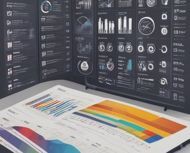 Three people are in a meeting room. One person is standing and pointing to a whiteboard filled with diagrams and flowcharts, while the other two are seated at a table with laptops and notebooks. The atmosphere appears focused and collaborative.