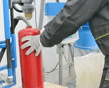 recharge of fire extinguisher