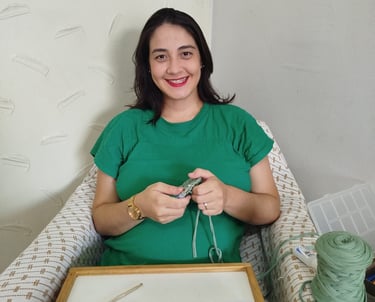 Victória Helena - criadora do VH Artes em Crochê
