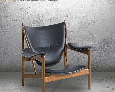 Tropical hardwood modern style chair