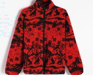 polar φούτερ ζακέτα με ολική εκτύπωση