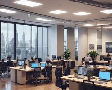 A professional team collaborating on IT solutions.