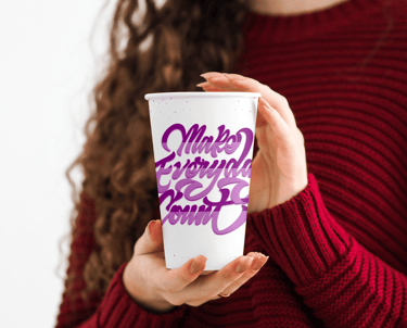 Lettering para brnading con frase motivacional, colorida, letra bonita y gruesa.