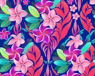 Flores ilustradas tropicales, diseño botánico, diseño para marca, branding creativo, pattern floral.