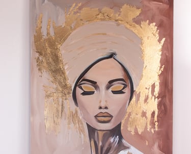 Cuadro de retrato pintado a mano arte en lienzo personalizado que transforma emociones en decoración