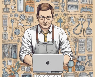 A diverse group of professionals collaborating on various home improvement projects.