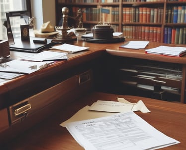 A friendly consultant assisting a small business owner with paperwork in a cozy office.
