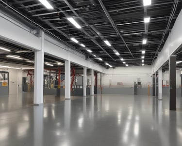 Close-up of a painter applying fresh paint on a wall indoors.