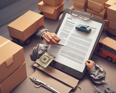 person holding cardboard box on table