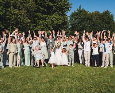 photo de groupe en extérieur