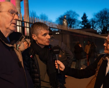Photographe corporate en interview lors d'un événement en Île-de-France.