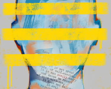 Bold and modern digital artwork with a deep Message - Flash for empathy