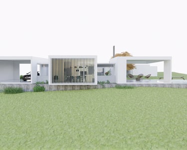 Casa fragmentos. una casa que se adapta al paisaje. Arquitectura con sentido.