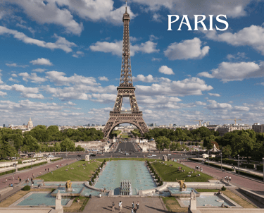 Eiffel Tower view from Trocadéro in early fall