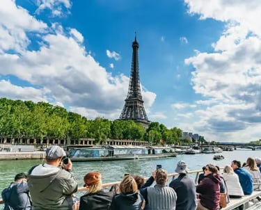 Eiffel Tower across the Seine from Pont d’Iéna