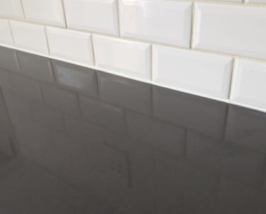 tile backsplash caulking and grout