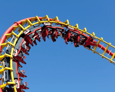 a roller coaster coasterer roller coasterer in a roller coaster
