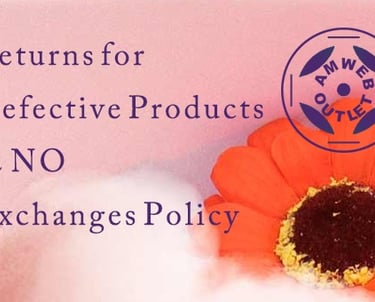 Returns for defective Products and no Exchange Policy Sale on am web outlet