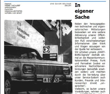 Titebild "Wartburg-Signale" 01 von 1970