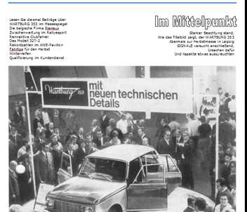 Titebild "Wartburg-Signale" 05 von 1971