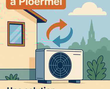 infographie pompe à chaleur à Ploermel pac installateur Ploermel