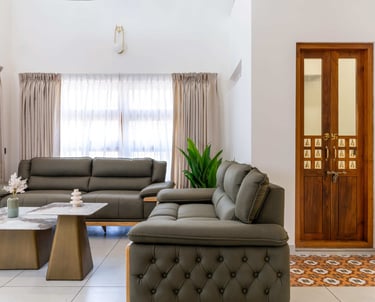 Completed modern residential home by Jack Construction