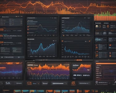 A large building complex features modern architecture with a prominent sign for Mangga Dua Square on top. The structure is designed with glass windows and an orange accent wall. An elevated pedestrian walkway crosses in front of the buildings.